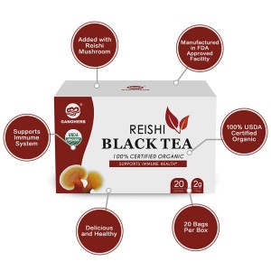 Ceai negru organic cu Ganoderma lucidum