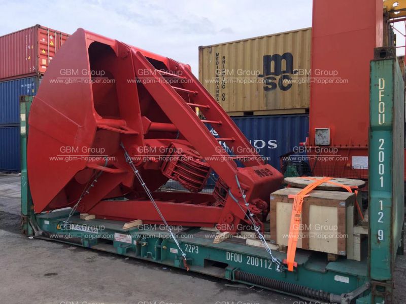 Delivery of four-rope mechanical grab