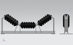 Wholesale Discount Aluminum Conveyor Rollers - GCS conveyor roller factory Impact Roller Set with bracket – GCS