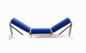 GCS Wholesale Conveyor Suppliers Trough type steel roller set with frame