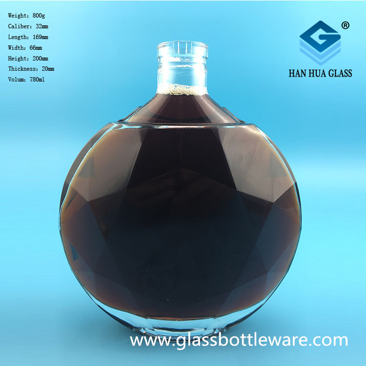 750ml vodka glass bottle Whiskey glass bottle