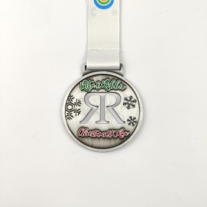 Direct Manufacturer Wholesale Free Neck Ribbon Die Casting custom Christmas Medal