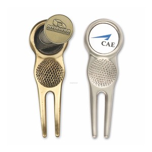 Factory Supply Metal Cufflinks - Detachable metal zinc alloy golf divot tool with factory price – Global Art Gifts