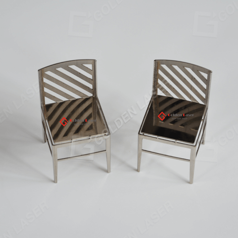 Laserski izrezani cijevi za metalnu stolicu umjetnički poklon