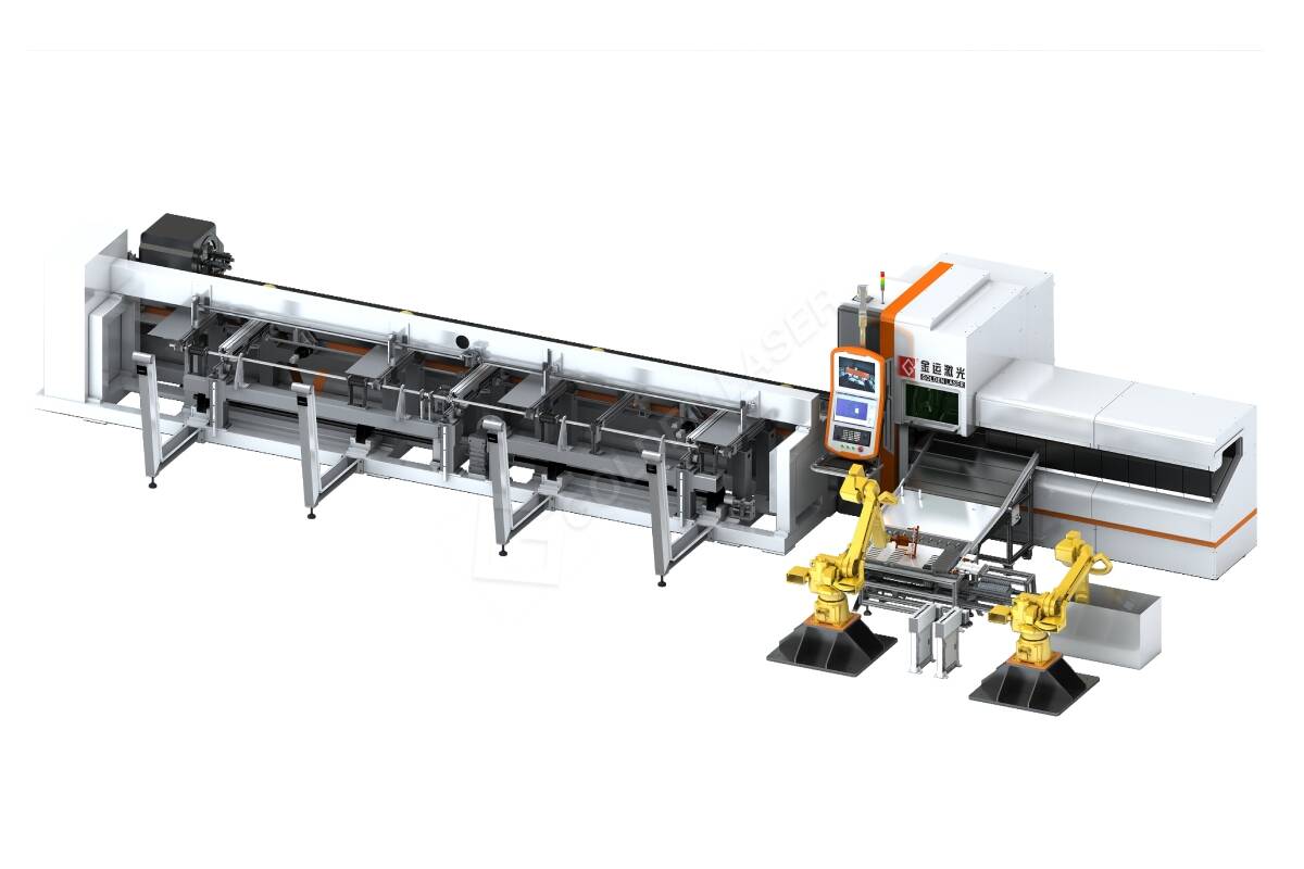 Lazer tüp kesme otomatik esnek üretim hattı ve besleme sistemi