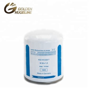 China Gold Supplier for High Temperature Resistant Hepa Filter - China factory direct sale 4324102227 air dryer filter truck air filter price – GOLDENHUGELINE