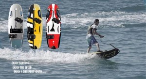 Techokary tehnologiýaly surfboard bilen Jet Surf