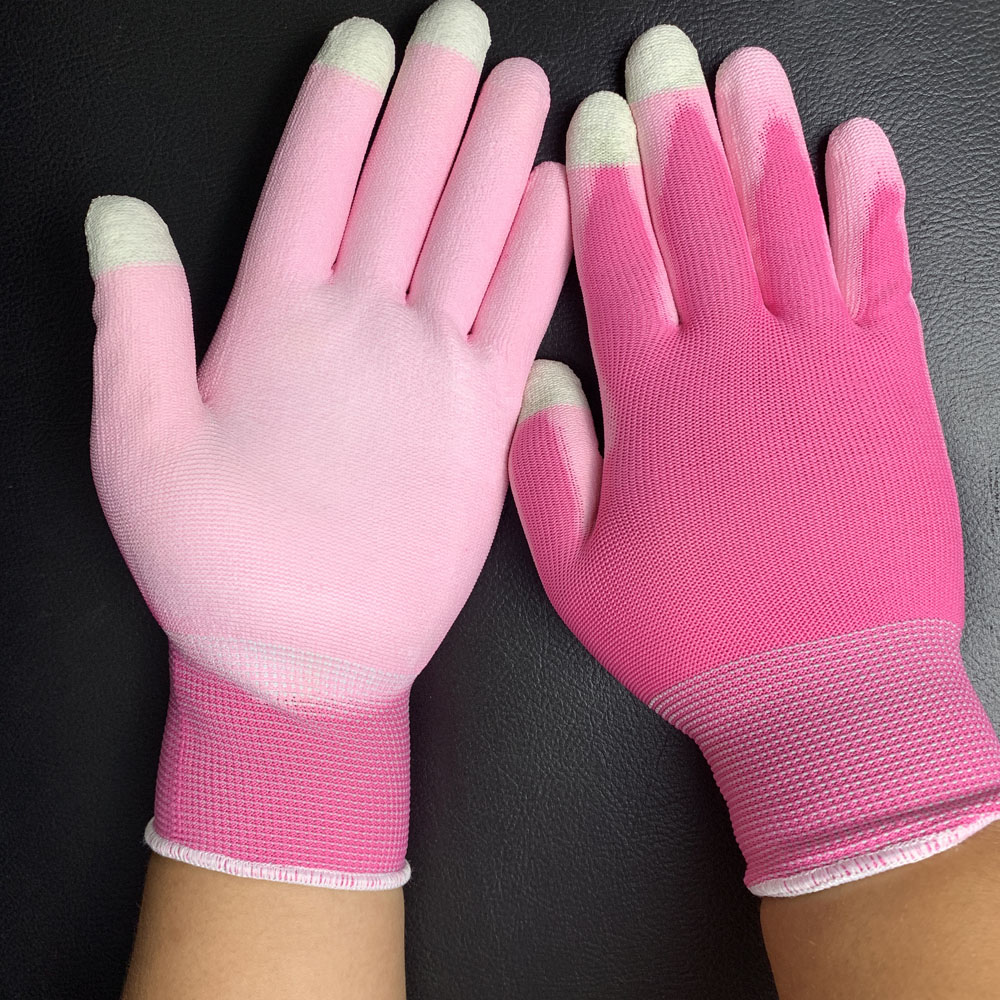 13 Gauge nylon SCREEN-TOUCH PU glove
