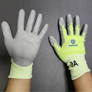 18g printed HEEP shell PU palm coated gloves