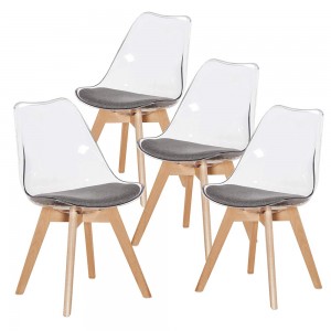 Modern Minimalist Restaurant Chair Nordic Bar Stool High Dining Grey Bar Plastic Chairs