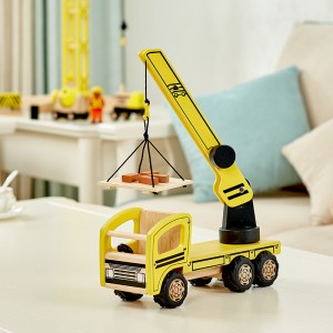Little Room wooden Mobile Crane car DIY Toddler other educational wooden toys for kids diy toy Mobile Crane truck Role-playing toys