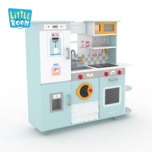 Little Room Best Quality Big Kitchen Set Toys Kids Pretend Play Cooking Learning Wooden Play Kitchen Toys For Kids child