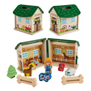 Little Room High Quality Portable Diy baby 3d castle kit carry Dollhouse Wooden House Toy,Miniature Doll house with Accessories