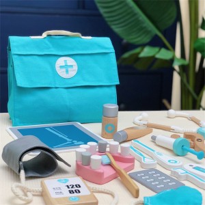 Dentist Wooden Toy Nurse Injection Medical Kit Role Play Simulation doctor play sets for tools juguete kids pretend children