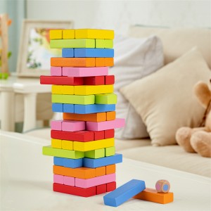 Little Room Domino Game Montessori Toys Wooden Stacking Develop Intelligence Games Toys For Kids baby toddler Tower