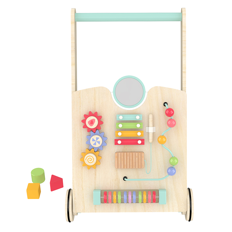 Little Room | Wooden Push Along Baby Walker Trainer with Music Box & Activities