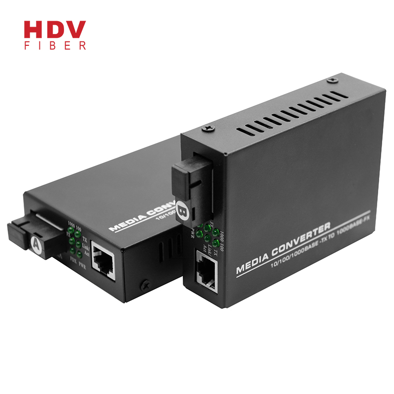 Personlized Products Cable Tv Onu - 10 / 100 /1000m Sc Single Fiber Single mode 1310/1550nm 20KM Fiber Media Converter  – HDV