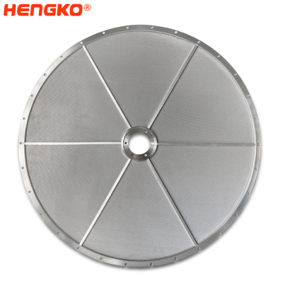 Filtro de disco de hoja de metal poroso sinterizado para la industria de polímeros fundidos