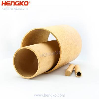 Instalación de tuberías de filtro de bronce sinterizado de metal poroso de 3 a 90 micrones para sistema de filtración de filtro de aceite
