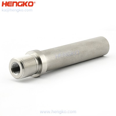 Custom sintered porous metal 2 5 10 20 25 microns stainless steel 304/316L filter tube para sa industriya o filter system