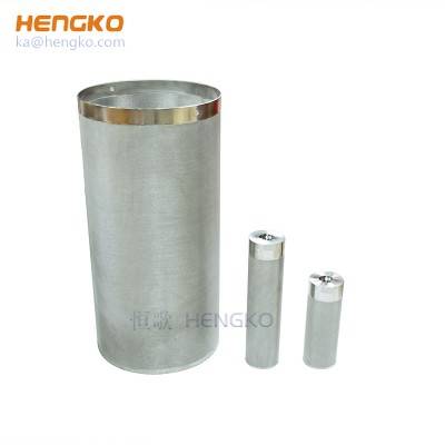 Anti- corrosio Microns Powder Porous Sintered Metal Filter Cartridge For Filtration System