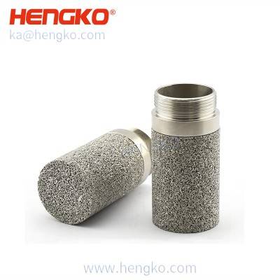 HK104MCU सिन्टर्ड पोरस स्टेनलेस स्टील वाटरप्रूफ तापमान र आर्द्रता सेन्सर प्रोब शेल 20mm * 1mm ग्रीनहाउसको लागि प्रयोग गरियो