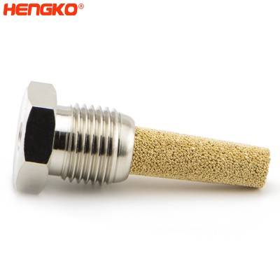 HENGKO gesinterde poreuse metaal pneumatiese komponente/ uitlaat terugvoerklep olie filter wat die geraas van lug solenoïde kleppe verminder