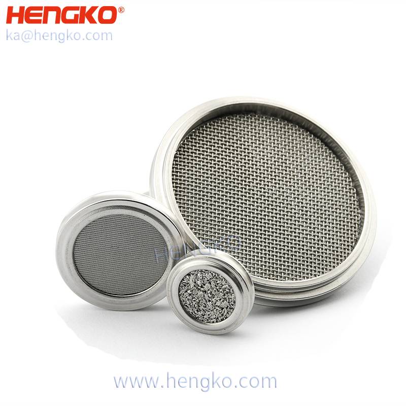 Kineski proizvođač za karbonatni poklopac - pribor za krugove za ponovno disanje ventilacija filter filter protoka bakterija udahnuća, nerđajući čelik 316L metalni materijal – HENGKO