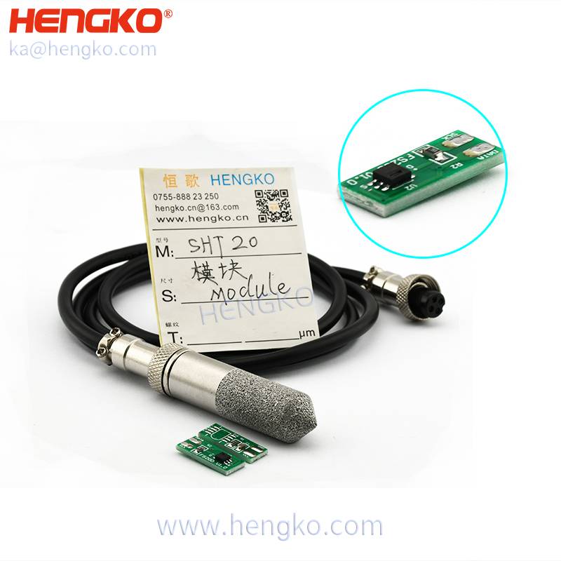គុណភាពខ្ពស់សម្រាប់ម៉ូនីទ័រសំណើមសីតុណ្ហភាព - Hengko 4 20ma analog sintered stainless SHT15 Waterproof high-temperature humidity sensor module board pcb chips SHT series for incubating egg...