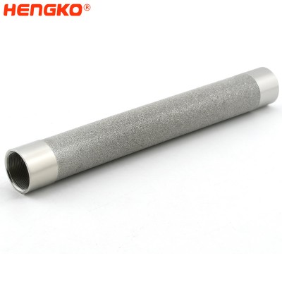 HENGKO sintered porous metal ການກັ່ນຕອງສະແຕນເລດສໍາລັບ Fiber Optic Collimator