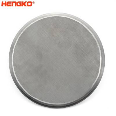 Sefe e Bonolo ea Micron Porous SUS Sintered 316L Stainless Steel Inline Metal Sheet Plate Round Filter