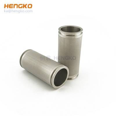 Stainless steel 304 316l filtri taċ-ċilindru poruż tal-metall sinterizzat