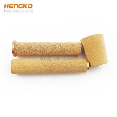 Accesorio de tubería de filtro de bronce sinterizado de metal poroso de 3 a 90 micras para sistema de filtración de filtro de aceite