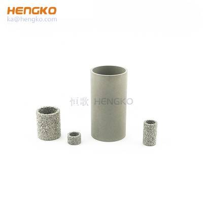 Sintered micron stainless steel silinder logam keropos Filter kanggo filtrasi gas