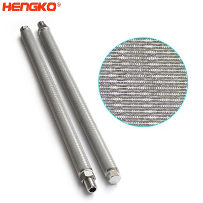 Filter kartrid stainless steel logam keropos kanggo pamisahan cairan padhet pemurnian udara tekanan tinggi