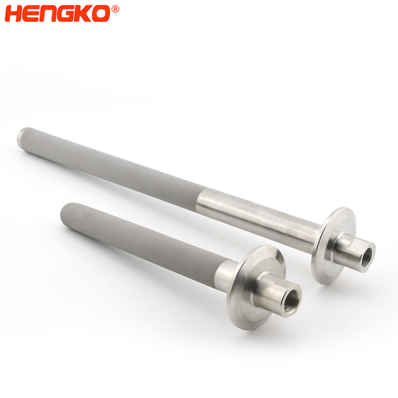 Цена на големо Carbonation Stone Tri clamp - инсталиран директно порозен метал Во-линија шпаркери генерираат мали меурчиња - HENGKO