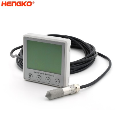 Transmisor industrial de temperatura y humedad de punto de rocío de alta precisión con pantalla