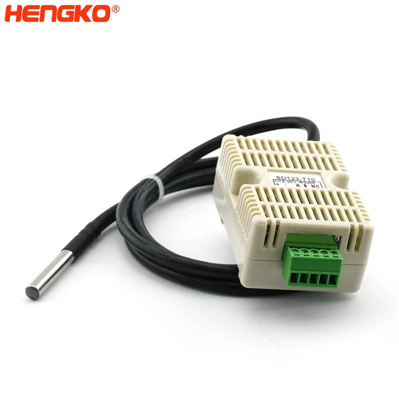 Temperature I2c Umor Sensor - HENGKO SD123-T10 Temperature et Umor Transmitter 485modbus pro mensurae environmental - HENGKO