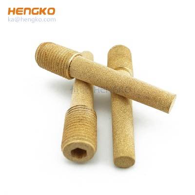 HG 1/4” 1/'8” Silenciador de filtro silenciador de escape de aire de cobre en polvo de metal sinterizado para reducir el ruido del escape