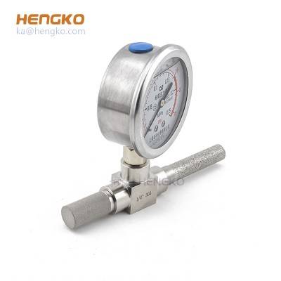 Débitmètre de pression de gaz personnalisé 5 60 microns élément filtrant poreux fritté en métal en acier inoxydable 316L