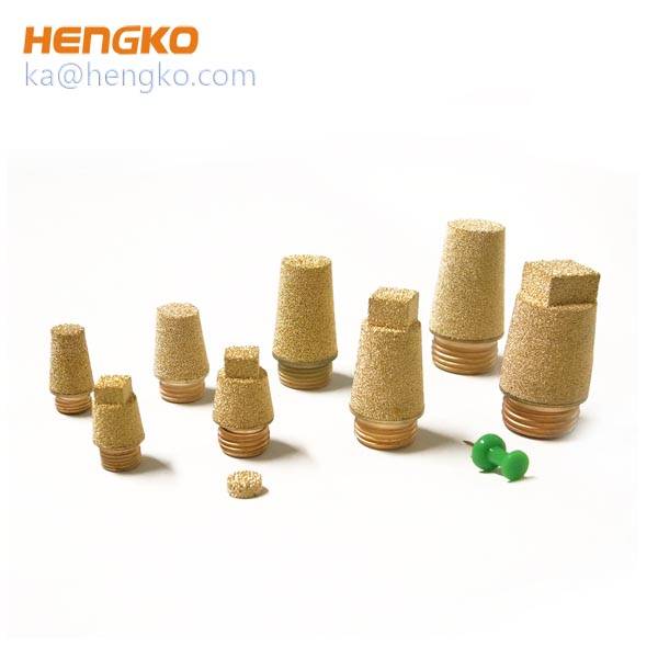 OEM/ODM China Sintered Stainless Steel Filter Disc - HSET HSCQ sintered exhaust muffler silencers valve truncated cone with wrench in top fully sintered bronze with men thread - HENGKO