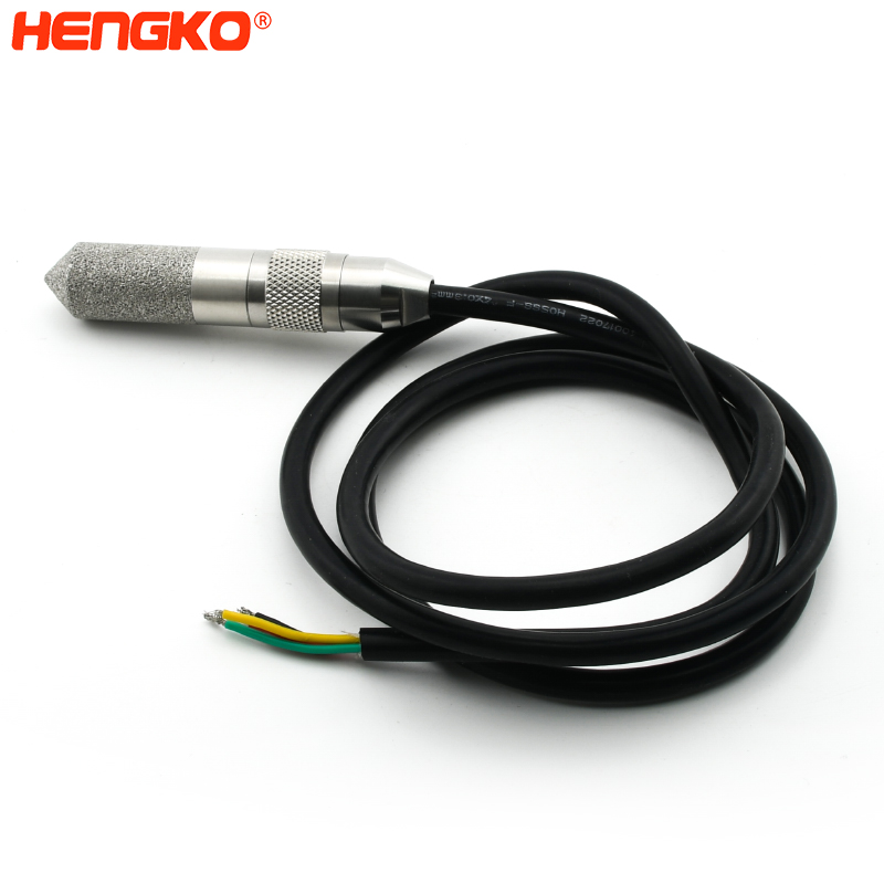 Medidor de humidade estándar de fabricación - Sonda de sensor de temperatura e humidade HT-P104 con porca moleteada - HENGKO