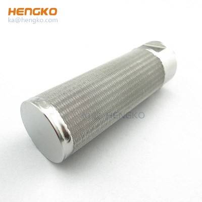 90 100 Micron sintered metal porous steel stainless steel cylinder wire mesh strainer, 304 316L