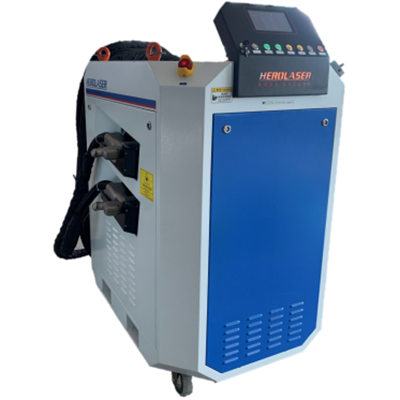 Integrated double head laser cleaning machine