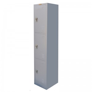Quality Inspection for Large Metal Storage Lockers - HG-032N 3 door steel cabinet wardrobe with mirror metal locker iron storage 3 door steel metal locker iron – Hongguang