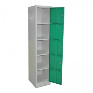 HG-034-01 Metal Five Door Locker Steel Cabinet In Storage For Office School With Lock