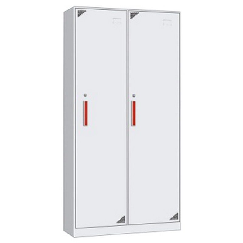 HG-B04 Metal Two Door Cloth Cabinet Steel Locker In Storage For Office School Featured Image