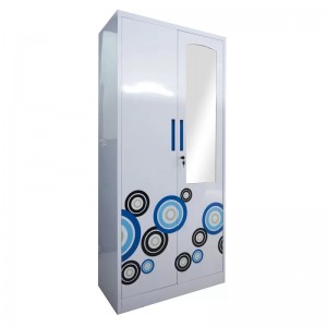 100% Original Pohpli Locker - HG-P037 Indian modern steel printed clothes almirah storage cabinet for bedroom – Hongguang