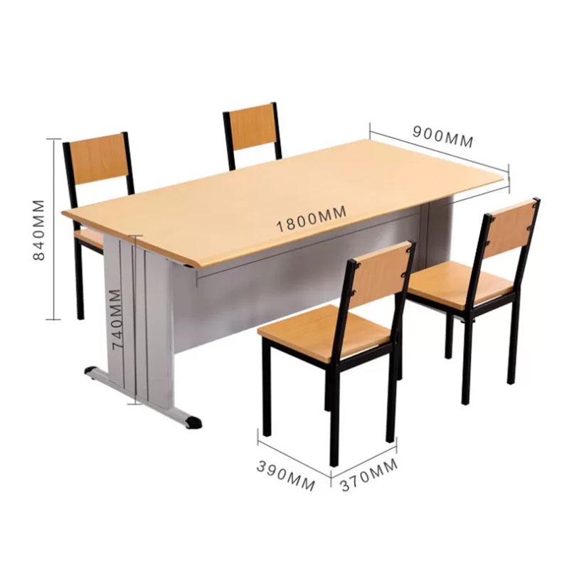 School Furniture Student Reading Table Children Study Desk Steel University Library Writing Table (2)