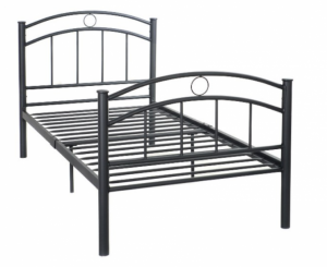 HG-57 Simple Design Metal Single Bed Iron Bed Base Black Single Metal Beds Frame School Fitment